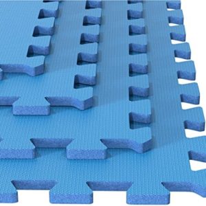 4-Pack of Interlocking EVA Foam Floor Tiles with Border Pieces - Great for Use as a Play Mat or Home Exercise Flooring by Stalwart
