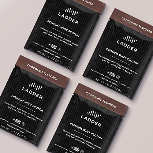 LADDER Grass Fed Whey Protein Powder Packets, 26g Protein for Muscle Gain, 7g BCAAs, 14g EAAs, No Artificial Sweeteners, NSF Certified (Chocolate, Pack of 15) - Image 7