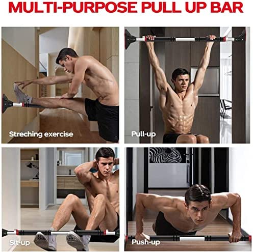 LADER Pull Up Bar for Doorway, Chin Up Bar Upper Body Workout No Screw Installation for Home Gym Exercise Fitness with Level Meter and Adjustable Width - Image 7