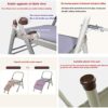 AHXF Yoga Chair Yoga Auxiliary Chair with Lumbar Back Solid Anti-Slip Stable and Durable Backless Flexibility and Strength Training Tool Foldable Balance Handstand Training Tool (Color : Black) - Image 2