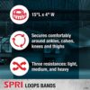 SPRI Standard Loop Bands 3-Pack - Resistance Band Kit Set, 3 Levels of Resistance - Exercise Bands for Strength Training, Flexibility, & Body Workout - Versatile Fitness Tool - Light, Medium, Heavy - Image 5