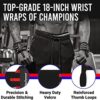 Rip Toned Wrist Wraps - 18" Professional Grade with Thumb Loops - Wrist Support Braces - Men & Women - Weight Lifting, Crossfit, Powerlifting, Strength Training - Image 4