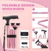 BigAlex Folding Walking Cane Pivoting Quad Base Adjustable Walking Stick with Carrying Bag for Man/Woman - Image 2