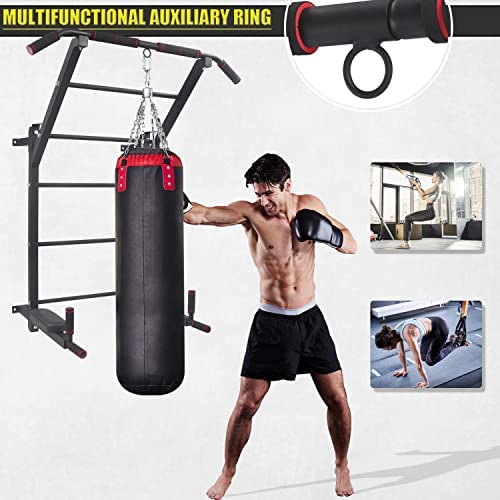 NEWAN Wall Mounted Pull Up Bar,Physical Therapy & Gymnastics Ladder w/6 Strategic Rods with More Stable 6-Hole Design,for Multi-Function Home Gym Workout Equipment(Maximum Weight 440 Lbs) - Image 5