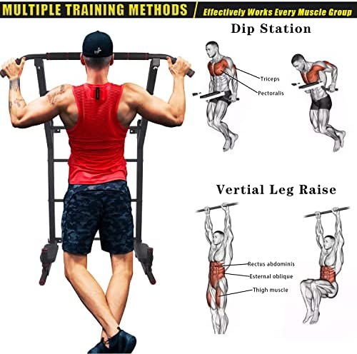 NEWAN Wall Mounted Pull Up Bar,Physical Therapy & Gymnastics Ladder w/6 Strategic Rods with More Stable 6-Hole Design,for Multi-Function Home Gym Workout Equipment(Maximum Weight 440 Lbs) - Image 3