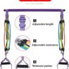 YCFBH 100LB Multifunctional Pilates Bar Set Portable Yoga Exerciser Resistance Band Stretching Training Home Gym Fitness Equipment (Color : D) - Image 4