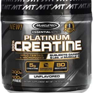 Essential Series, Platinum 100% Creatine, Unflavored, 14.11 oz (400 g), Muscletech