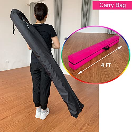 Marfula 8 Ft Gymnastic Balance Beam Wood Folding Balance Beam Gymnastics Floor Beam For Kids/Adults Home Use - Image 4