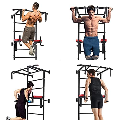 Newan Power Tower Pull Up Bar Dip Station, Physical Therapy & Gymnastics Ladder w/ 9 Strategic Rods,for Multi-Function Home Gym Workout Equipment - Image 8