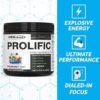 PEScience Prolific Pre Workout Powder, Strawberry Kiwi, 40 Scoop, Energy Supplement with Nitric Oxide - Image 2