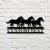 Custom Horse Ranch Sign, Personalized Metal Ranch Sign, Metal Hose Sign, Mustang Sign, Camp Sign, Horse Stall, Horse Farm Decor, Barn Sign - Image 3