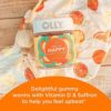 OLLY Hello Happy Gummy Worms, Mood Balance Support, Vitamin D, Saffron, Adult Chewable Supplement, Tropical Zing - 60 Count - Image 2