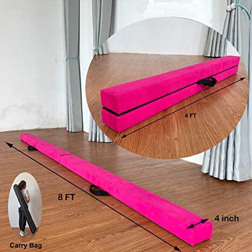 Marfula 8 Ft Gymnastic Balance Beam Wood Folding Balance Beam Gymnastics Floor Beam For Kids/Adults Home Use - Image 2