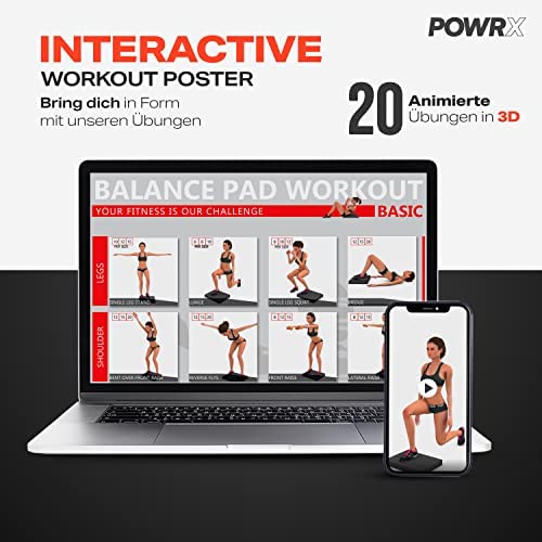 POWRX Foam Balance Pad for Stability Training, Yoga, and Physical Therapy | Non-Slip Foam Pads for Exercise, 18.9" x 14.96" x 2.36", Yellow - Image 7