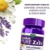ZzzQuil PURE Zzzs Melatonin Sleep Aid Gummies, Helps You Fall Asleep Naturally, Wildberry Vanilla Flavor, Chamomile Lavender & Valerian Root, 1mg per gummy, 72 Count - Image 7