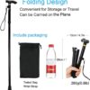 Evealyn Walking Stick/Canes,Foldable, Collapsable Cane Hiking Pole Height Adjustable, Lightweight Anti-Slip for Travel Outdoor Hiking Help Balance for Men and Women Seniors - Image 4