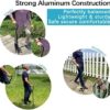 AOHHL Quad Walking Cane Foldable Adjustable Portable Stick Men & Women and Seniors - Lightweight & Sturdy with 4-Pronged Base for Extra Stability Balance,Self Standing Gifts for mom Dad - Image 3