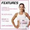 Creatine for Women - creatine women - creatine - creatina - creatine for women booty gain - creatine supplements - micronized creatine monohydrate - unflavored - creatine powder (70 Servings) - Image 5