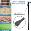 Evealyn Walking Stick/Canes,Foldable, Collapsable Cane Hiking Pole Height Adjustable, Lightweight Anti-Slip for Travel Outdoor Hiking Help Balance for Men and Women Seniors - Image 5