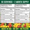 Superfood Fruit and Veggie Supplement with Olive Leaf - 360 Fruit and Veggie Capsules 100% Whole Super Fruit and Super Vegetable Supplements & Vitamins, Made in USA, Soy Free 180 Count (Pack of 2) - Image 3