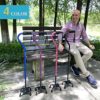AOHHL Quad Walking Cane Foldable Adjustable Portable Stick Men & Women and Seniors - Lightweight & Sturdy with 4-Pronged Base for Extra Stability Balance,Self Standing Gifts for mom Dad - Image 7