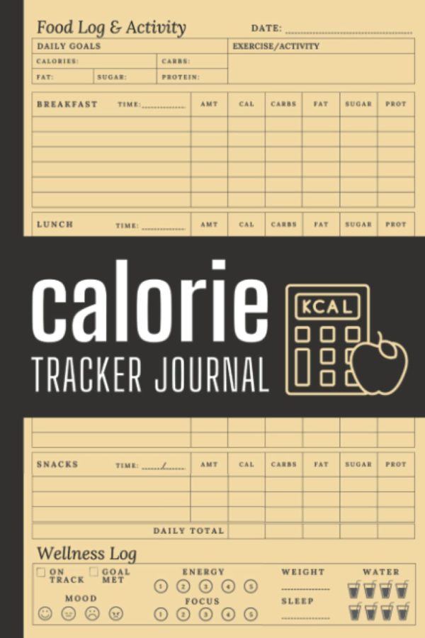 Calorie Tracker Journal: Daily Food Intake Log - Calorie Counter Book For Weight Loss - Macro Nutrition Tracker