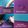 Feetlu Extra Large and Cushioned Yoga Mat with Strap – 10mm & 12mm Thick Yoga Mat, Non-Skid Dual Surface Workout Mat, Eco-Friendly POE Yoga Mats for Women Men Kids, Perfect Exercise Mat for Pilates, Yoga, and Floor Workouts. - Image 6