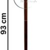 Medieval Replicas Walking Stick - Men Derby Canes and Wooden Walking Stick for Men and Women - 37" Brown Ebony Brass T Shape Handle in Golden Tone Natural Wood Unisex Cane ECTORIA - Image 3