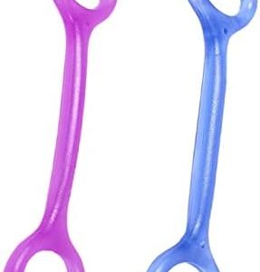 Healeved 2 Pieces Pull Rope Yoga Stretching Straps Exercise Stretch Bands Exercise Bands Resistance Elastic Rope for Exercise Resistance Band Exercise Fitness Equipment Fitness Yoga Band