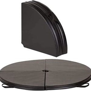 Pole Dance Mat Epe Foam Safety Padding Foldable Circular Yoga Exercise Safety Dancing Cushion Portable Non-Slip Steel Pipe Crash Mat(Size:120x5cm,Color:Black)