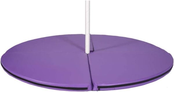 Folding Dance Mat Pole Mat Waterproof Pu Covering Pole Crash Mats Shock Absorption Thickness Safety Mat for Gymnastic Exercise Yoga Fitness