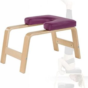 Original Cushion for Meditation Stool, Home Use Inversion Stool with Thickened Pu Pads, Yoga Stool for Family, Gym, Fitness, Yoga Inversion Chair,Purple