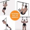 Yes4All Rotating Pull Up Handles for Chin Up Bar, Barbell with Non-Slip & Foam Pad Grips - Doorway Trainer Raised Height Hooks With Thick Rack Pads - Twist Motion for Strength Training Attachment - Image 6