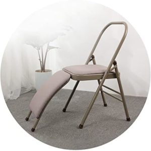 Yoga Chair Bold Folding Chair Professional Yoga Chair Handstand Yoga Stool Bold Wall Tube (Color : Light Grey, Size : 81 * 41 * 102cm)