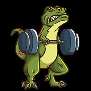 Workout Log Book Weightlifting Fitness & Training Journal Notebook: Powerlifting Bodybuilding and Exercise Journal Logbook For Men, Women and Kids, ... Small Size 6x9 Soft Cover With T Rex Dinosaur