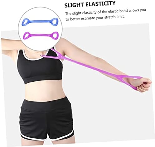 Healeved 2 Pieces Pull Rope Yoga Stretching Straps Exercise Stretch Bands Exercise Bands Resistance Elastic Rope for Exercise Resistance Band Exercise Fitness Equipment Fitness Yoga Band - Image 7