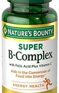 Nature’s Bounty Super B Complex with Vitamin C & Folic Acid, Immune & Energy Support, 150 tablets