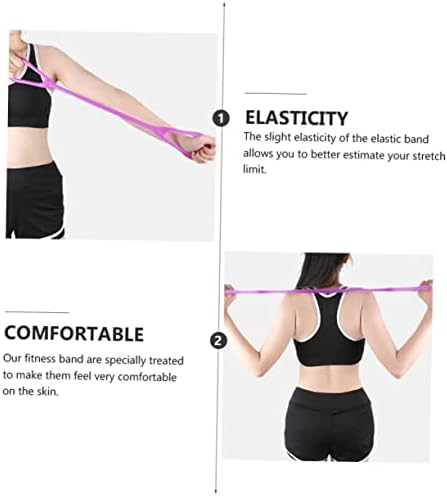 Healeved 2 Pieces Pull Rope Yoga Stretching Straps Exercise Stretch Bands Exercise Bands Resistance Elastic Rope for Exercise Resistance Band Exercise Fitness Equipment Fitness Yoga Band - Image 4