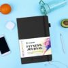 EPEWIZD Fitness Journal Hardcover 6- Month Workout Planner Undated Workout Log Book Home Gym Accessories for Women and Man (Black) - Image 6