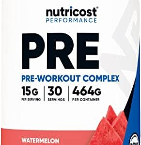 Nutricost Pre-Workout Powder Complex, Watermelon, 30 Servings, Vegetarian, Non-GMO and Gluten Free