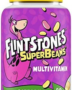 Flintstones SuperBeans,Kids Multivitamin with Immunity Support with Vitamins A,D,Iodine & Zinc to Support Healthy Growth,Fruit Flavored,Vegetarian,Jelly Bean Chews,90 Count (Packaging may vary)