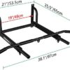 ONETWOFIT Wall Mounted Pull Up Bar with More Stable 6-Hole Design for Indoor and Outdoor Use, Maximum Weight 440 Lbs OT103 - Image 2