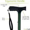 CaneCraft Designer Folding Cane for Men and Women – Lightweight Adjustable Walking Stick with Fritz Handle and Wrist Strap - Image 3