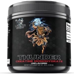 Viking Supps Thunder Creatine Monohydrate, Unflavored, 60 Servings, Pack of 1