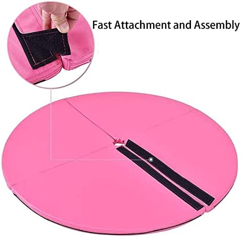 Pole Dance Mat Safety Foldable Yoga Exercise Gymnastics Training Safety Dancing Cushion Portable Circular Steel Pipe Crash Mat(Size:120x3cm,Color:Pink) - Image 4