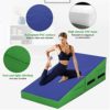 Gymnastics Mat 48x24 Inch Incline Tumbling Mats for Gymnastics for Home, Folding Gymnastics Wedge with Non-Slip Surface& Handles, Indoor/Outdoor Exercise Mat Cheese Wedge Mat for Kid Adults Workout - Image 4