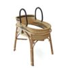 Baby bassinet with cane stand Bolga Woven baby bed, Newborn baby gift, modern baby bed, Baby bedding with cane stand (Basket with cane stand) - Image 2