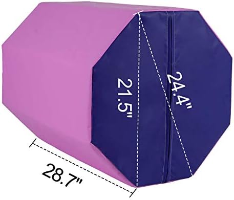 Polar Aurora Octagonal Tumbler Gymnastics Mat 24.4" x 28.7" Octagon Gymnastics Shape Tumbler Somersault Backbend Trainer Skill for Kids Home Gym Exercise - Image 5