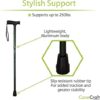 CaneCraft Designer Folding Cane for Men and Women – Lightweight Adjustable Walking Stick with Fritz Handle and Wrist Strap - Image 5