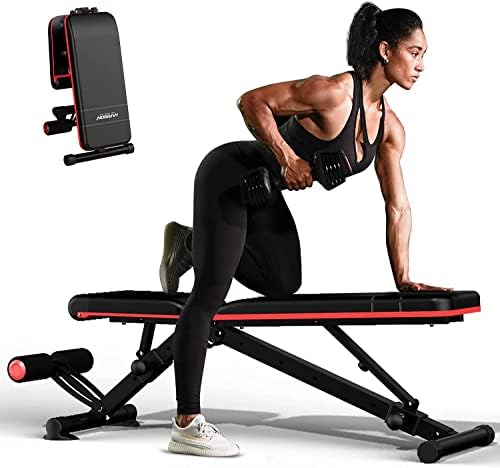 HARISON Adjustable Weight Bench Workout Benches for Home Incline Decline Flat Exercise Bench Home Gym Equipment